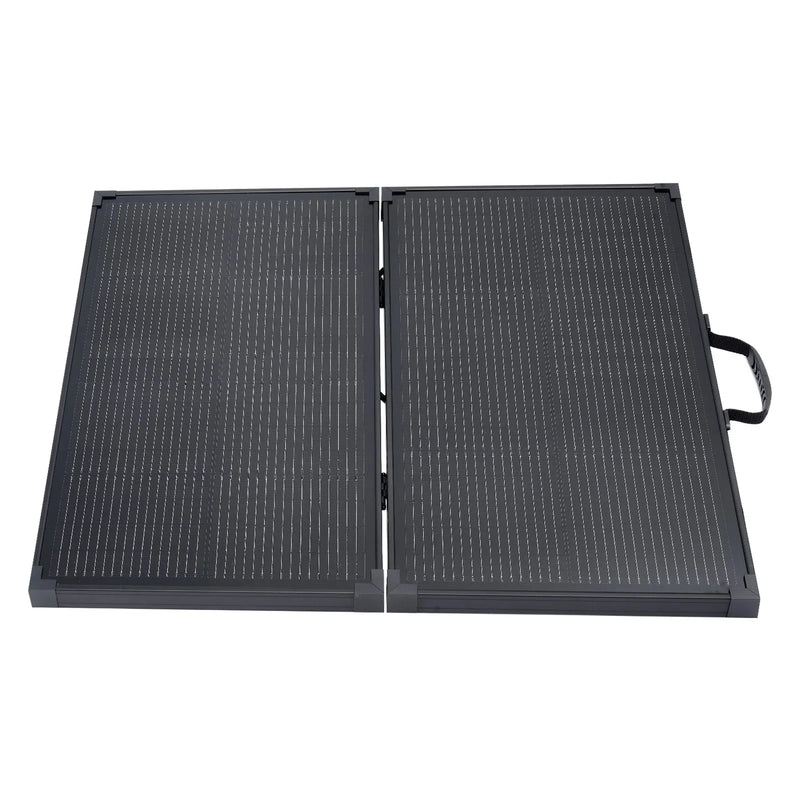 VEVOR salokāms saules panelis ar rāmi 100 W, N tipa monokristālisks 16BB ar 24% efektivitāti, IP67 ūdensizturīgs ar 30 A PWM kontrolieri un MC4 izvadi, piemērots kempingam, pārgājieniem un RV ceļojumiem - ZEMLETES.LV