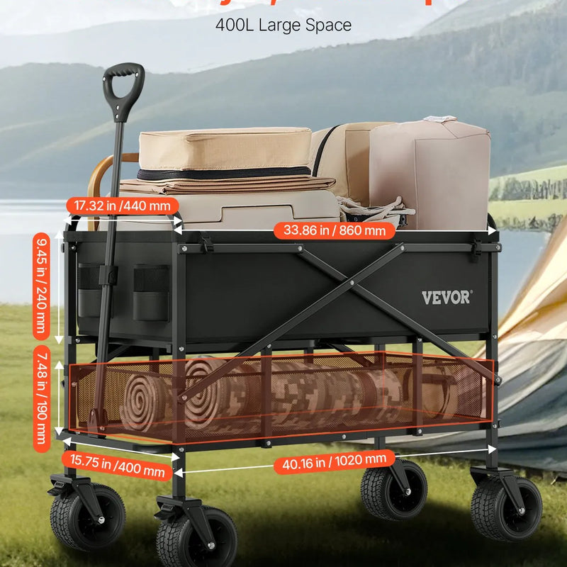 Salokāms divstāvu ratiņkomplekts, 300 l, 204 kg kravnesība