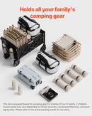 VEVOR Saliekami dārza ratiņi 120 l, 100 kg kravnesība, melni