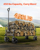 VEVOR Saliekami dārza ratiņi 300 l, 204 kg kravnesība