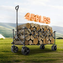 VEVOR Saliekami dārza ratiņi 300 l, 204 kg kravnesība