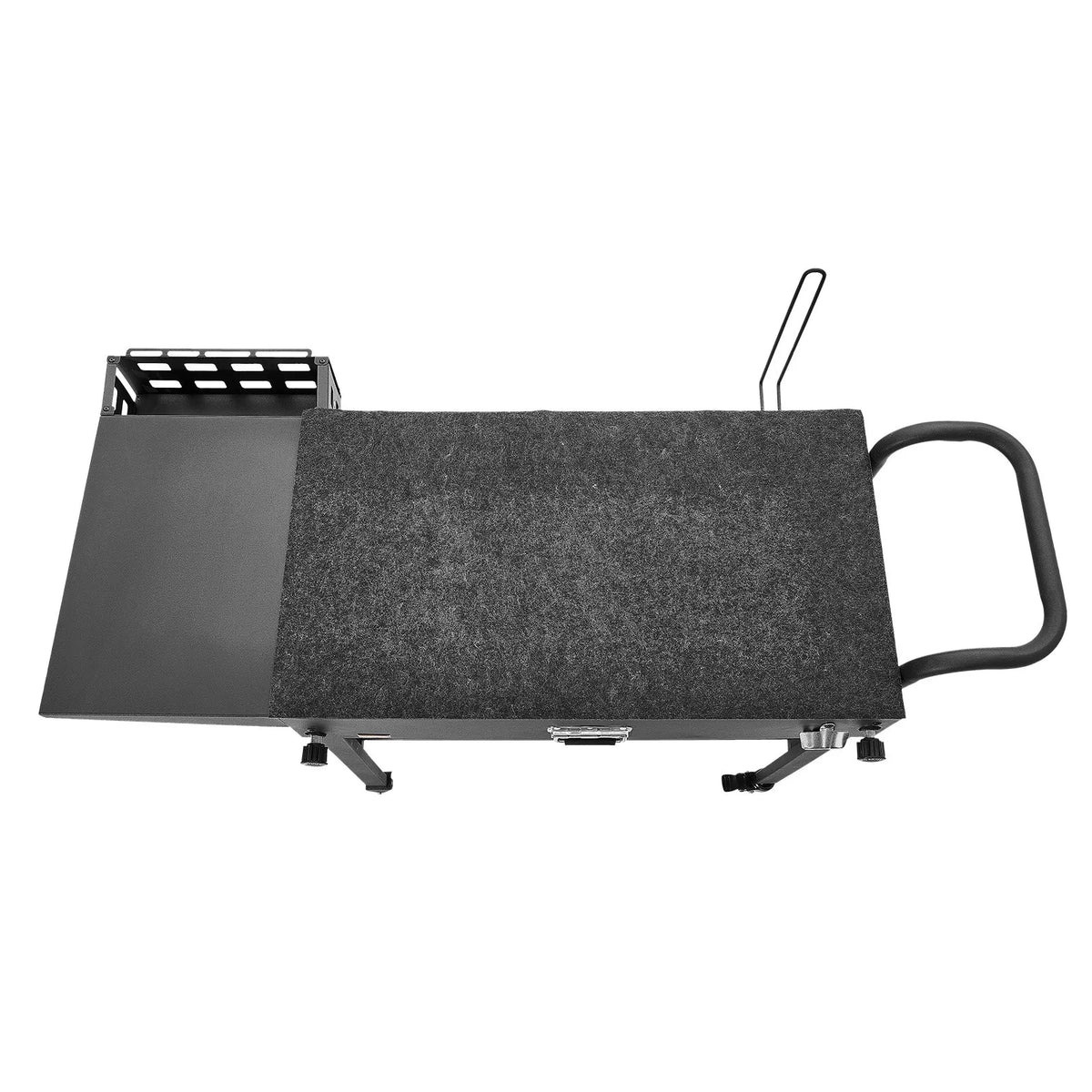 VEVORi välisgrillilaud, tööpind 787 × 432 mm, kokkupandav välisgrillilaud salvrätikupidiku, konksude, rataste ja külglauaga, grillimiseks piknikul, köögis ja aias