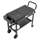 VEVOR āra grila galds-ratiņi, 787 × 432 mm galda virsma, salokāms āra gatavošanas galds ar papīra dvieļu turētāju, riteņiem un magnētisku instrumentu turētāju, BBQ sagatavošanas galds piknikiem, virtuvei un pagalmam