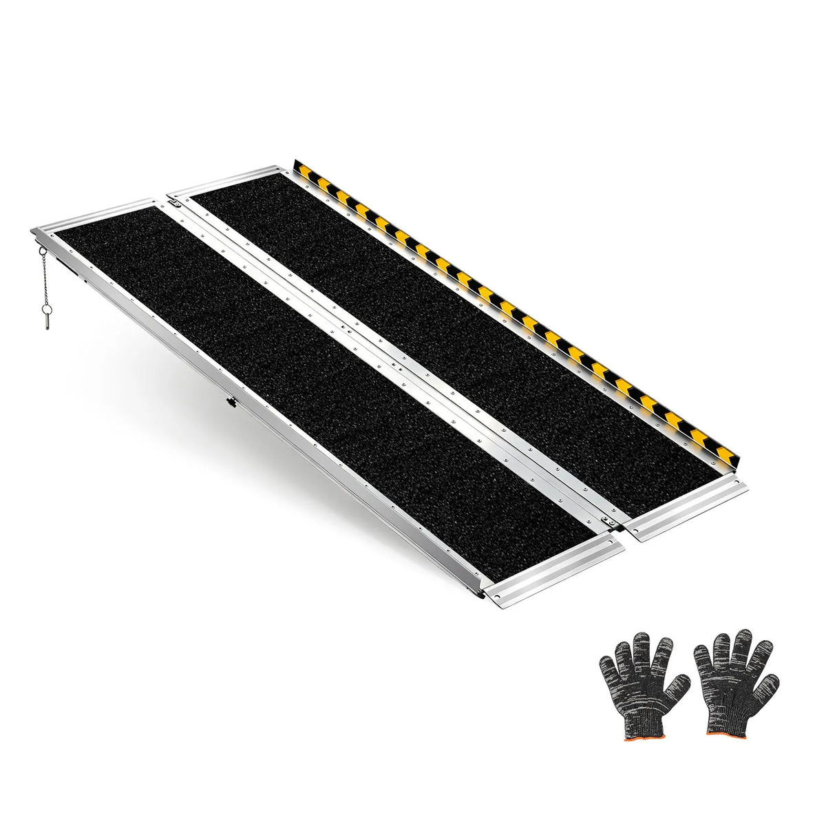 VEVOR Folding Aluminium Wheelchair Ramp 152 cm, Up to 363 kg, Non-Slip