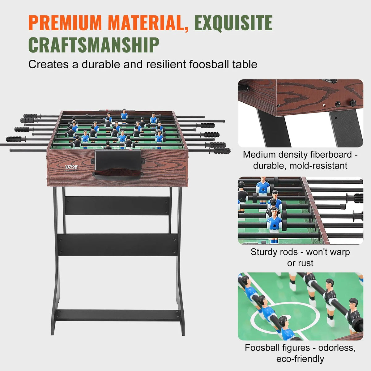 VEVOR Foldable Table Football Game 107 cm with 2 Balls
