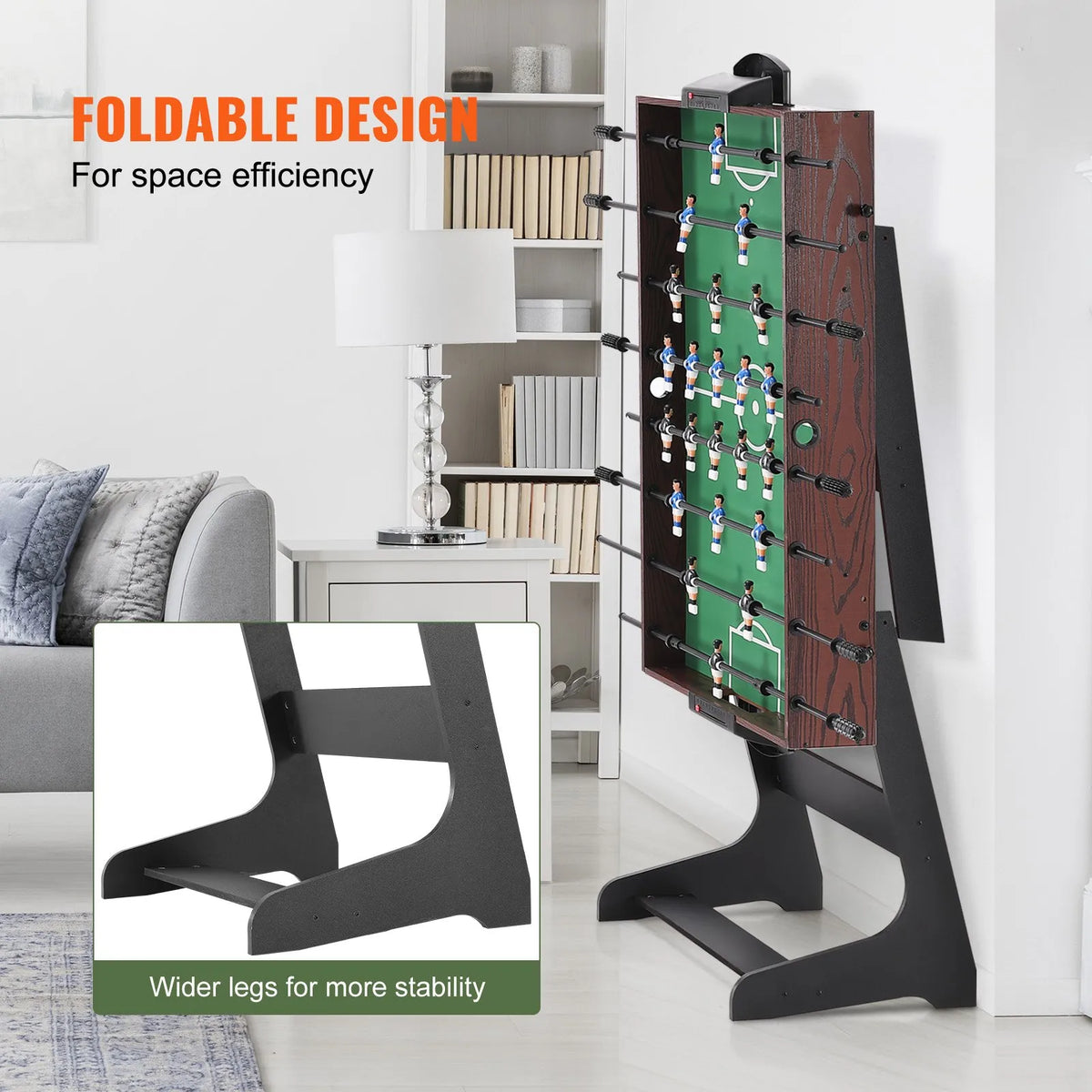 VEVOR Foldable Table Football Game 107 cm with 2 Balls