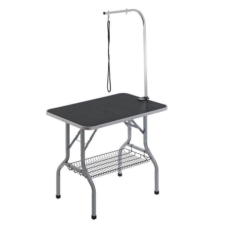 VEVOR Salokāms kopšanas galds mājdzīvniekiem ar stiprinājumu un cilpu, 915 × 610 mm, paredzēts maziem un vidējiem suņiem, slodze līdz 149,7 kg