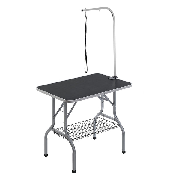 VEVOR Salokāms kopšanas galds mājdzīvniekiem ar stiprinājumu un cilpu, 915 × 610 mm, paredzēts maziem un vidējiem suņiem, slodze līdz 149,7 kg