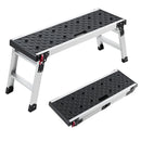 VEVOR salokāma darba platforma 910 x 310 mm, alumīnija pakāpiens 420 mm augstumā, nestspēja 226,8 kg, darba sols ar drošības fiksatoriem remontam, krāsošanai un mājas darbiem
