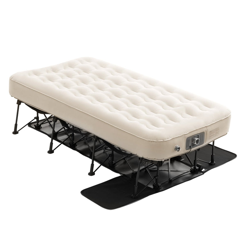 VEVOR piepūšamais gultas matracis ar rāmi un sūkni, 1 personai, kempingam, līdz 136 kg noslodzei