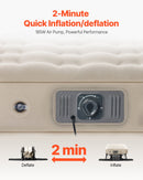 VEVOR piepūšamais gultas matracis ar rāmi un sūkni, 1 personai, kempingam, līdz 136 kg noslodzei