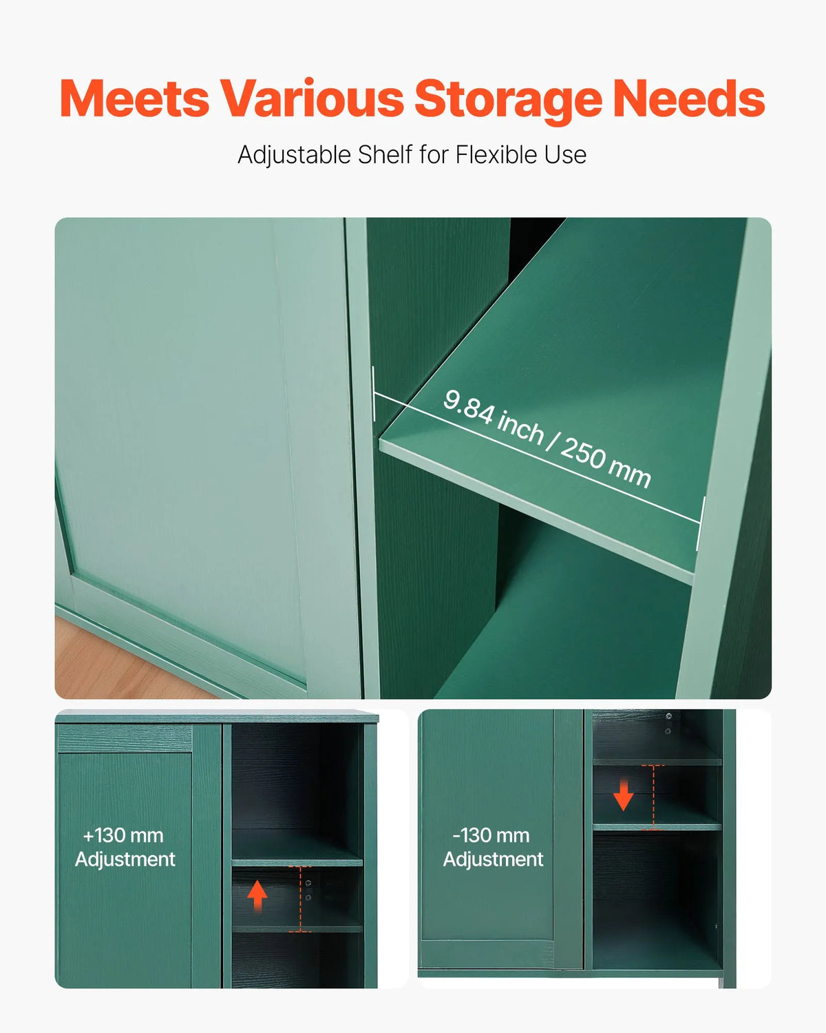 VEVOR Automatic Cat Litter Box Cabinet with Drawer and Plug, 105 cm