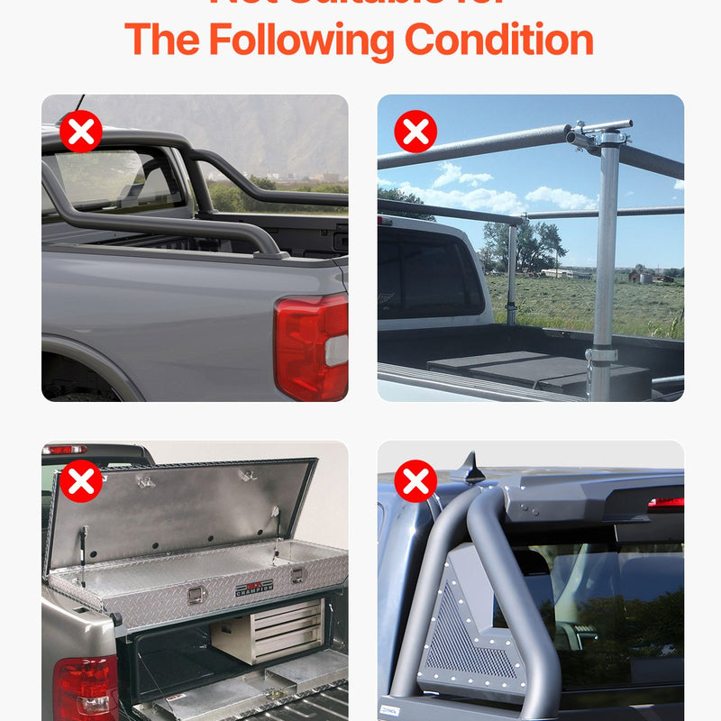 VEVOR trīsdaļīgais kravas kastes pārsegs ar LED apgaismojumu Ford F-150 (2015–2024)