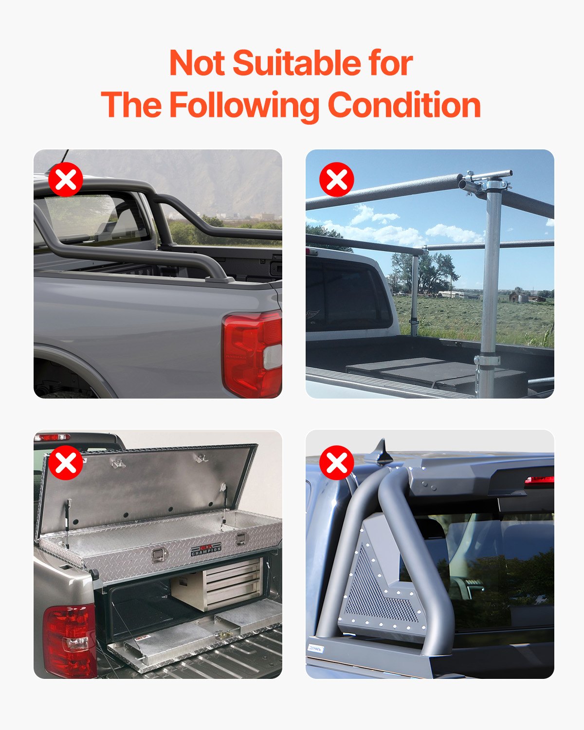 VEVOR Tri-Fold Tonneau Cover with LED Lighting Ford F-150 (2015–2024)