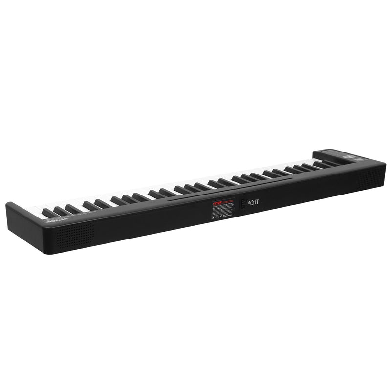 VEVOR 61 taustiņu salokāma pārnēsājamā klaviatūra ar Bluetooth un MIDI savienojumu, melna