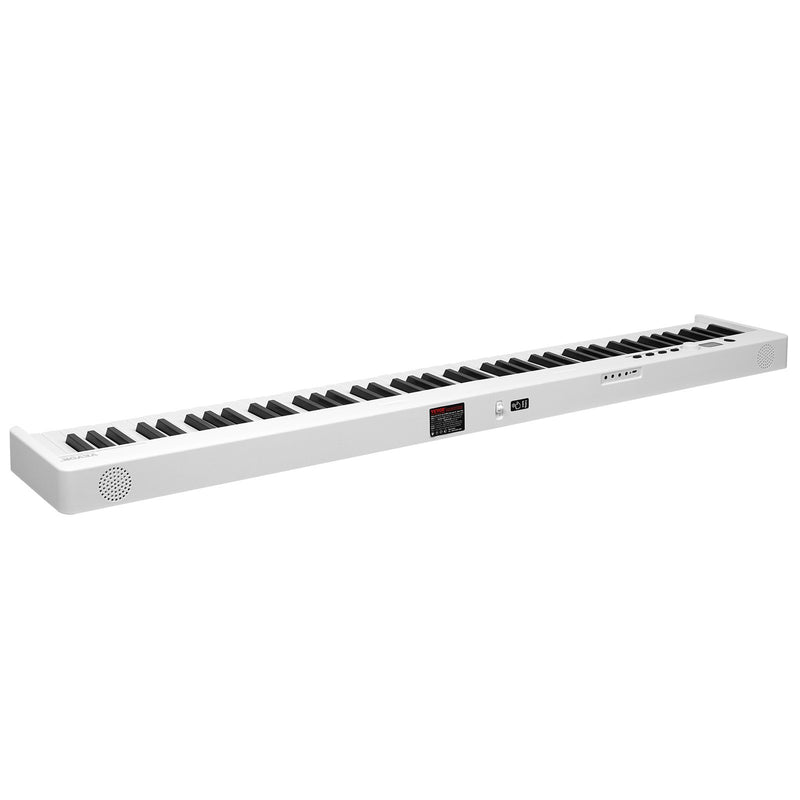 VEVOR salokāma 88 taustiņu klaviatūra, pārnēsājams digitālais pianīns ar Bluetooth un MIDI, balts