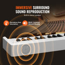 VEVOR salokāma 88 taustiņu klaviatūra, pārnēsājams digitālais pianīns ar Bluetooth un MIDI, balts