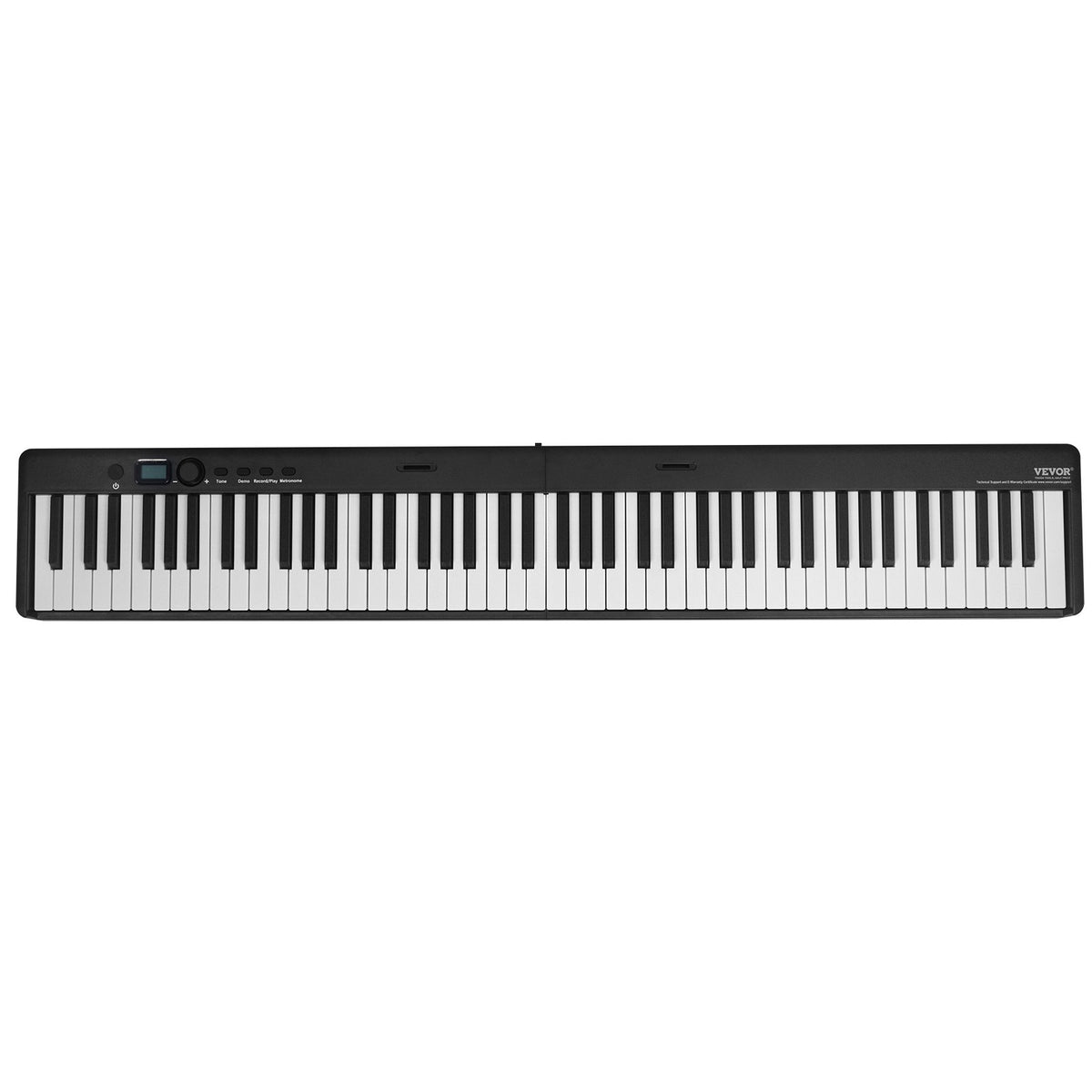 VEVOR Foldable Keyboard 88 Keys with Bluetooth and MIDI, Black