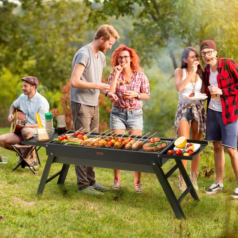 VEVOR saliekamais kompaktais BBQ grils – pārnēsājams grils āra ceļojumiem un kempingam