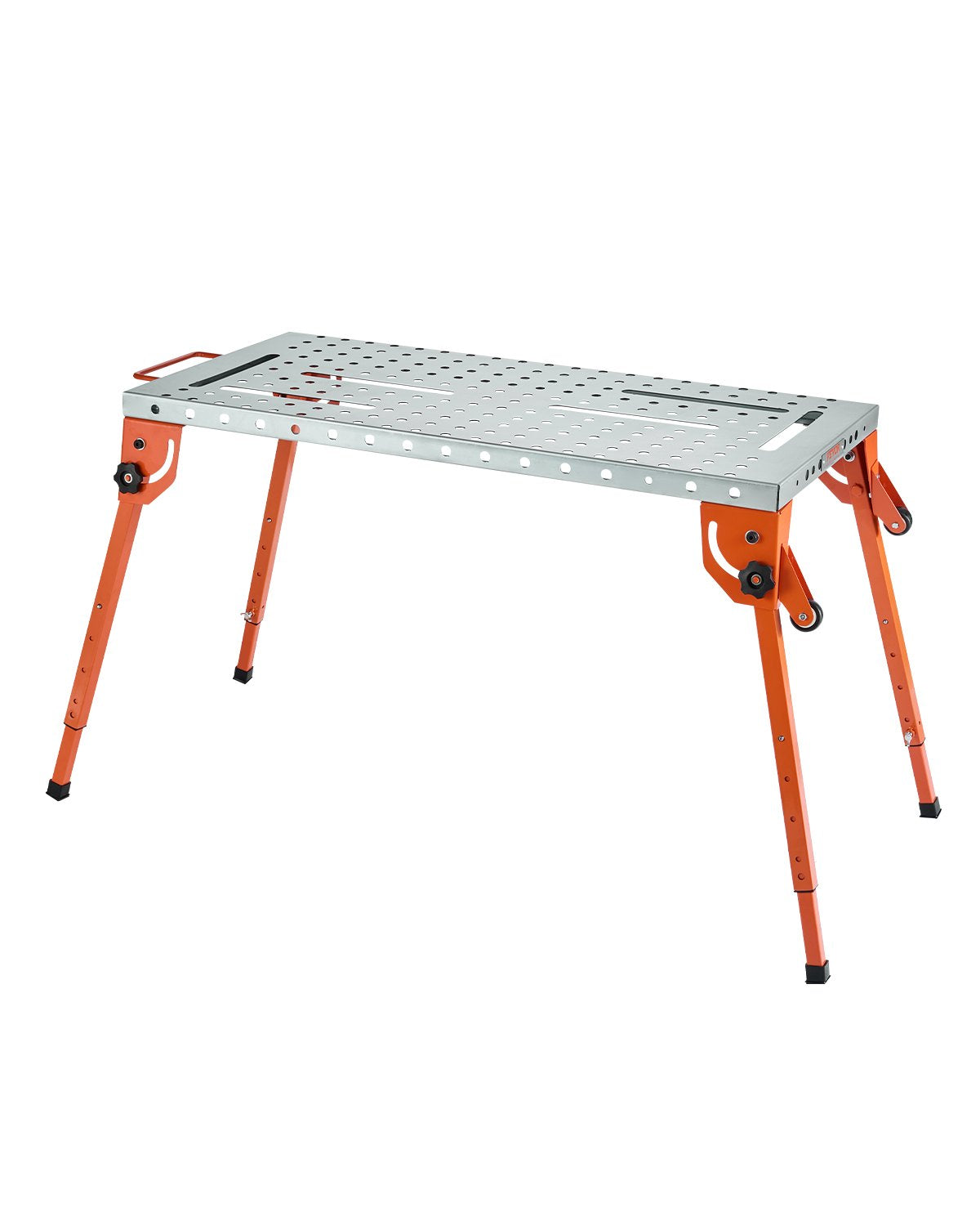 VEVOR Folding Welding Table 112 × 53 cm, 227 kg, 4 Height Levels, 16 mm Holes