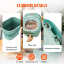 VEVOR salokāms sausās barības un produktu uzglabāšanas konteiners ar hermētisku vāku un ritenīšiem, 22,7 kg ietilpība