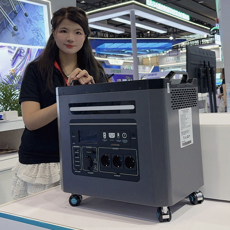 Piegāde līdz 14.dienām_ASGOFT mobilā LiFePO4 elektrostacija, 3300 W, 3300 Wh, 230 V, tīra sinusoidāla izeja, MPPT un saules uzlāde līdz 1200 W