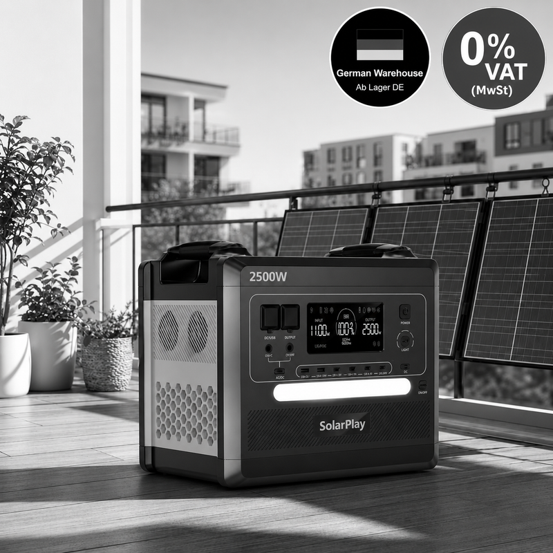 Mobilā LiFePO4 elektrostacija ar ratiņiem, 2400 W, 2304 Wh, 230 V, UPS, MPPT, 500 W saules uzlādi un 100 W USB-C