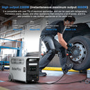 Piegāde līdz 14.dienām_ASGOFT mobilā LiFePO4 elektrostacija, 3300 W, 3300 Wh, 230 V, tīra sinusoidāla izeja, MPPT un saules uzlāde līdz 1200 W