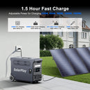 Piegāde līdz 14.dienām_ASGOFT mobilā LiFePO4 elektrostacija, 3300 W, 3300 Wh, 230 V, tīra sinusoidāla izeja, MPPT un saules uzlāde līdz 1200 W