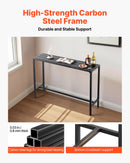 Āra bāra galds, 140 × 37,5 cm, ar ūdensizturīgu virsmu un stabilu metāla rāmi, taisnstūra letes augstuma galds balkoniem, pagalmiem, pie džakuzi, baseina vai iekštelpām