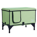 VEVOR paaugstināta apsildāma kaķu māja ar apsildāmu spilventiņu, zaļa (L izmērs)