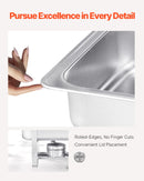 VEVOR 2 gab. 8 L taisnstūra bufetes trauku komplekts, nerūsējošais tērauds