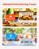 VEVOR 2 gab. 8 L taisnstūra bufetes trauku komplekts, nerūsējošais tērauds