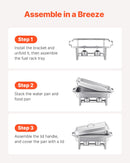 VEVOR 2 gab. 8 L taisnstūra bufetes trauku komplekts, nerūsējošais tērauds