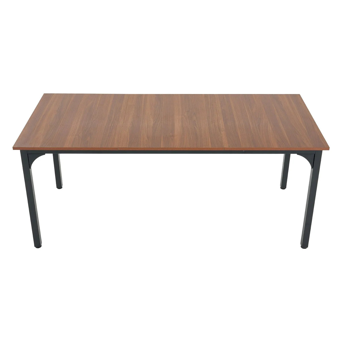 VEVOR Rectangular Dining Table, 180 cm Large Wooden Table for 6–8 People, Rustic Style Dining Room Furniture with Metal Legs, Suitable for Kitchen, Living Room or Office, Brown (Table Only)