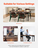 VEVOR taisnstūra ēdamgalds, 180 cm garš liels koka galds 6–8 personām, lauku stila ēdamistabas mēbele ar metāla kājām, piemērots virtuvei, viesistabai vai birojam, brūns (tikai galds)