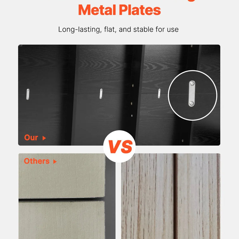 VEVOR taisnstūra ēdamgalds, 160 cm garš liels koka galds 4–6 personām, moderna dizaina ēdamistabas mēbele vai konferences galds ar 150 kg nestspēju, piemērots virtuvei, viesistabai vai birojam, melns (tikai galds)