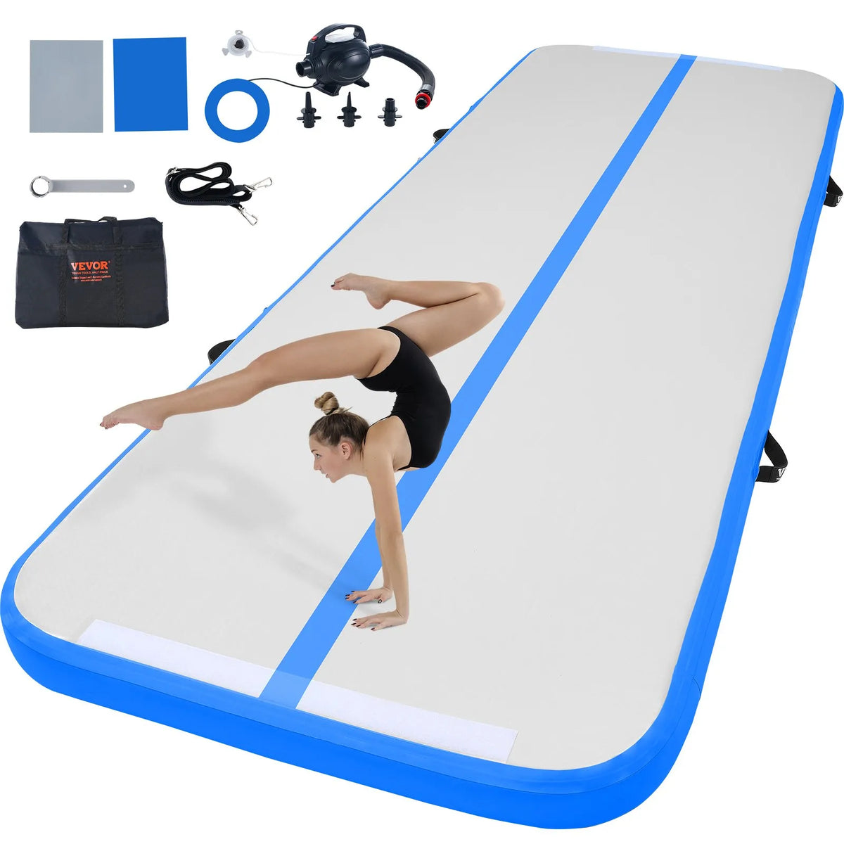 VEVOR Air Track Inflatable Gymnastics Mat 3.1 m with Electric Pump