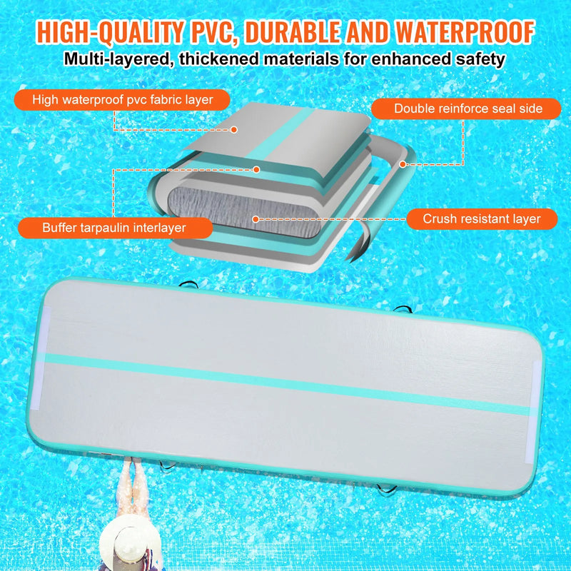 3 m piepūšamais Air Track treniņu celiņš vingrošanai ar pumpi