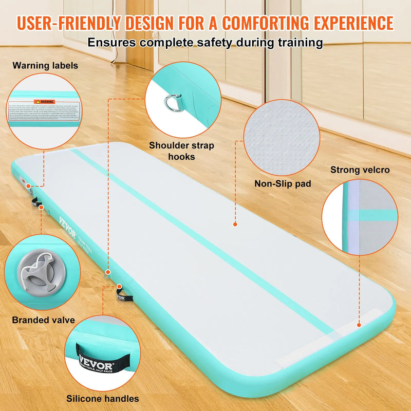 3 m piepūšamais Air Track treniņu celiņš vingrošanai ar pumpi