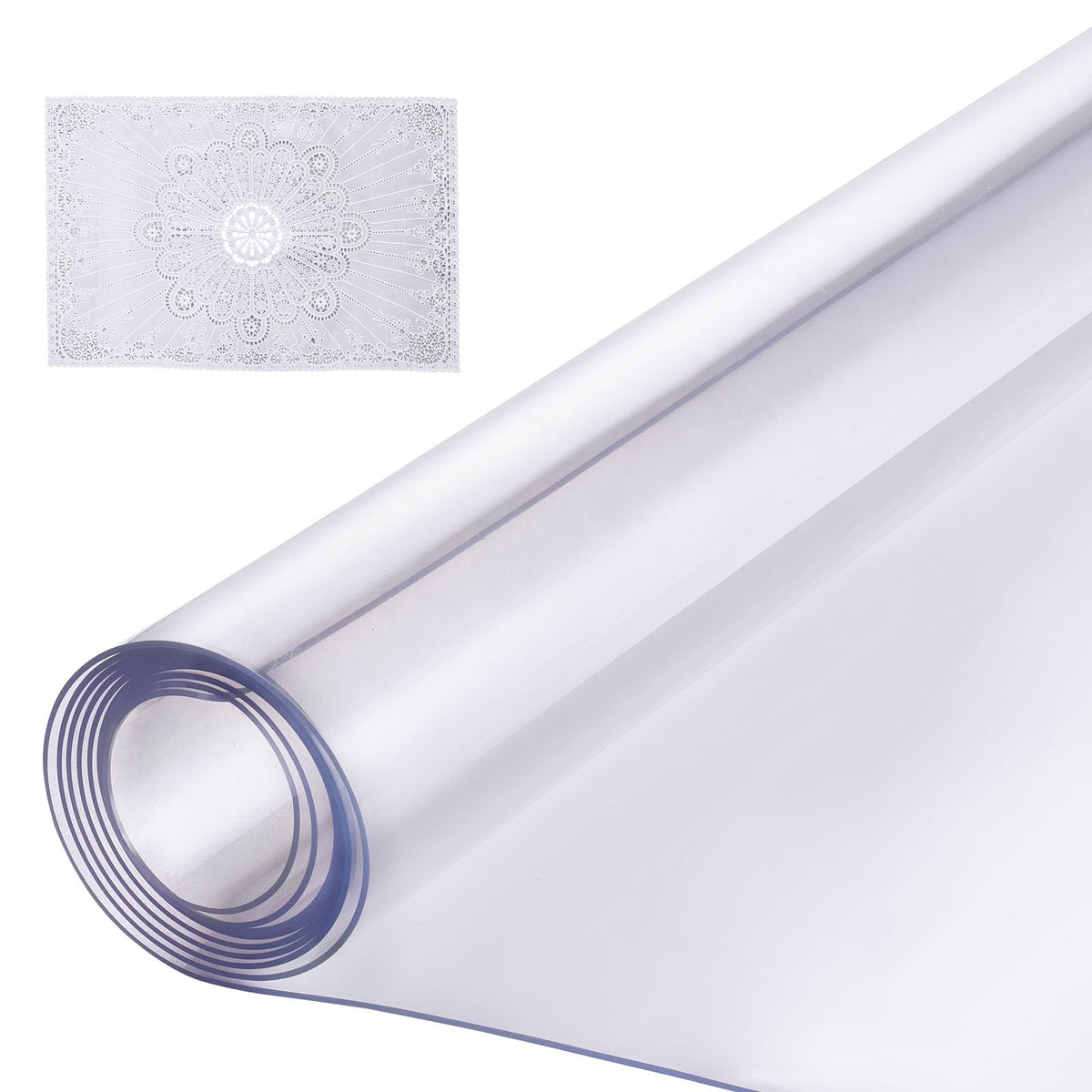 VEVOR PVC Table Protector 61 × 244 cm, 1.5 mm, Clear, Water-Resistant