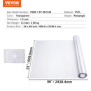 VEVOR PVC galda aizsargs, 61 x 244 cm, caurspīdīga plastmasa, 1,5 mm biezums