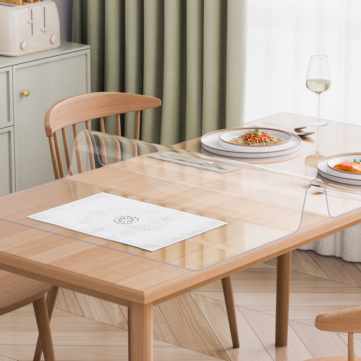 VEVOR PVC Table Protector 76 × 152 cm, 1.5 mm, Clear, Water-Resistant