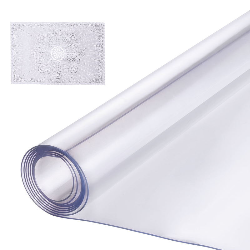 VEVOR PVC galda aizsargs, 100 x 150 cm, caurspīdīgs plastmasas pārklājs, 1,5 mm biezs