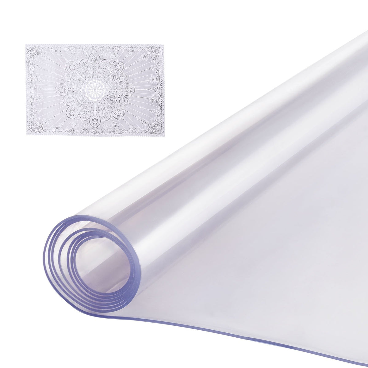 VEVOR PVC Table Protector 107 × 183 cm, 2 mm, Clear, Water-Resistant