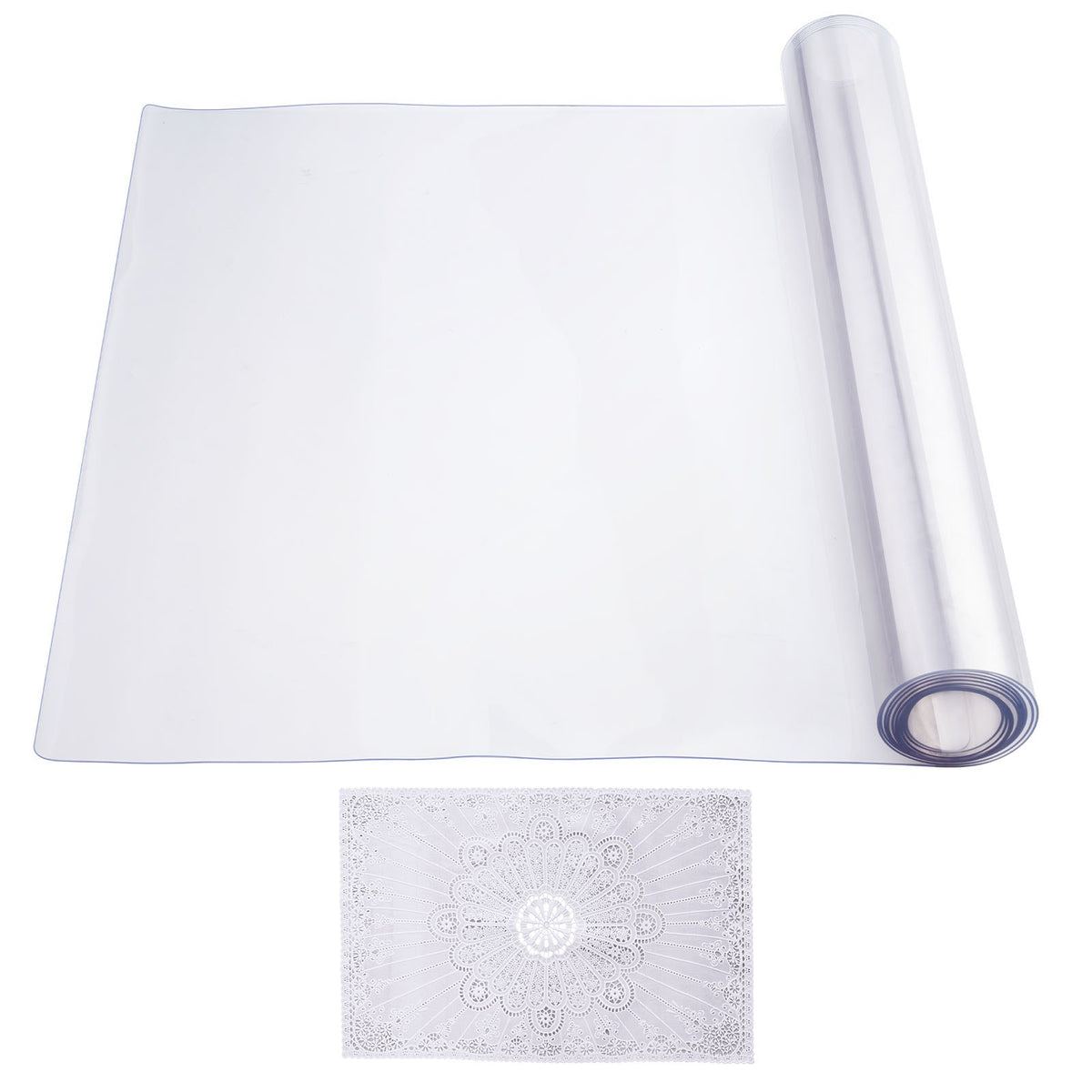VEVOR PVC galda pārklājs 107 × 244 cm, 1,5 mm, caurspīdīgs, ūdensizturīgs