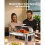 VEVOR Buffet Food Warmer 8.5 l with Lid and 2 Half-Size GN Pans, Rectangular