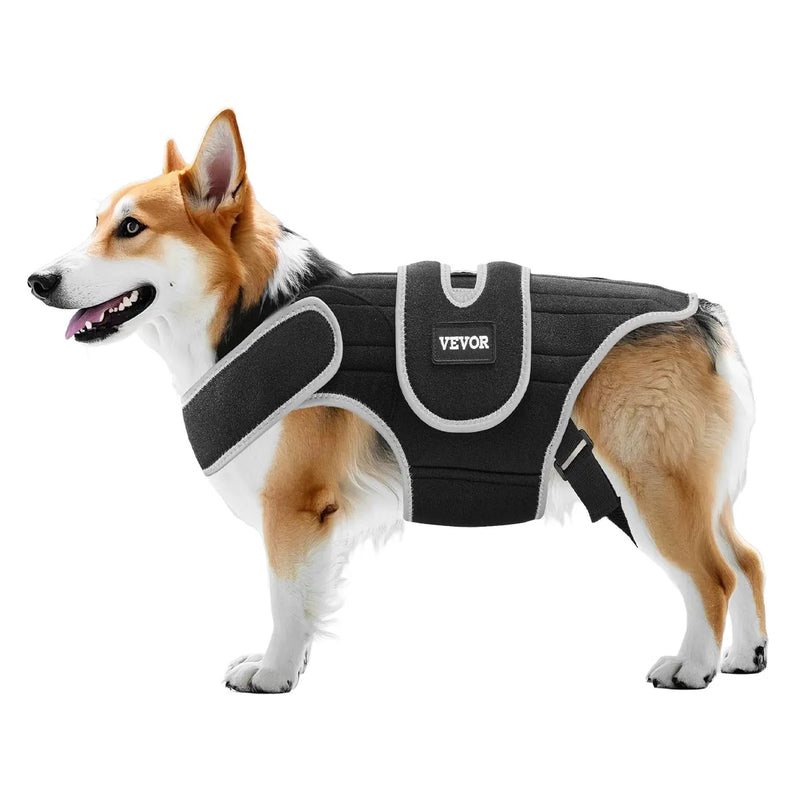 VEVOR suņu muguras balsts IVDD atbalstam, ortopēdisks regulējams muguras korsetes balsts ar atstarojošu apdari, mugurkaula atbalsts sāpju mazināšanai un pirms/pēcoperācijas aprūpei