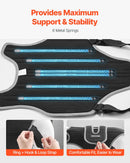 VEVOR suņu muguras balsts IVDD atbalstam, ortopēdisks regulējams muguras korsetes balsts ar atstarojošu apdari, mugurkaula atbalsts sāpju mazināšanai un pirms/pēcoperācijas aprūpei