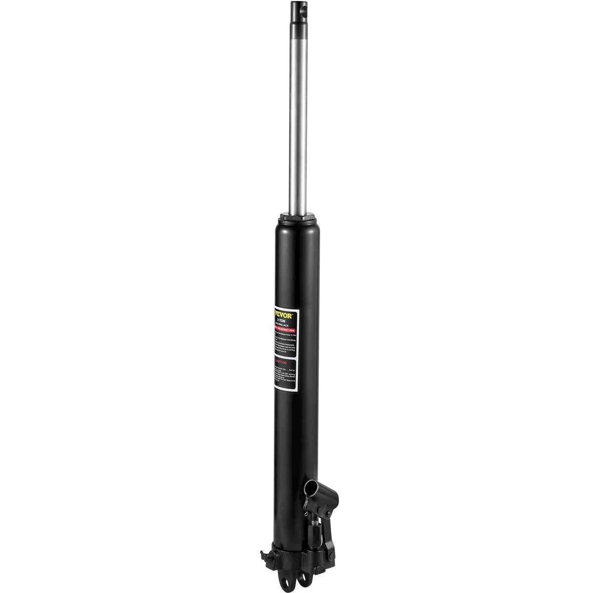 VEVOR Hydraulic Long Frame Jack, 3 t Lifting Capacity, with Single-Acting Pump and Clevis Base, Manual Floor Jack with Handle, Suitable for Garage/Workshop Cranes, Engine Lifting, Black